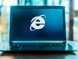 Internet Explorer Logo im Rechner.
