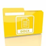 Virtueller Ordner mit docx-Dateien.