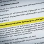 außerordentliche Kuendigung Gruende