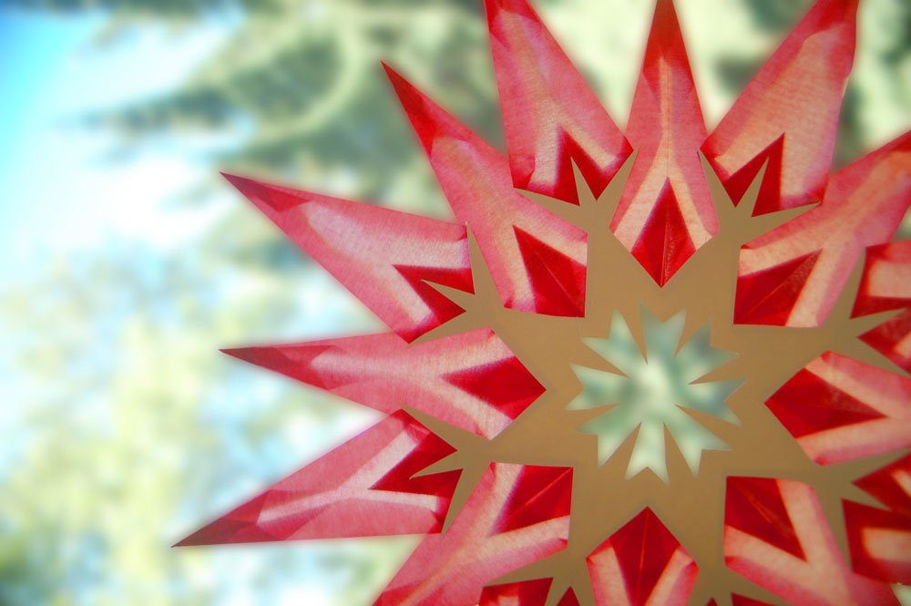 Stern Fenster Weihnachten basteln