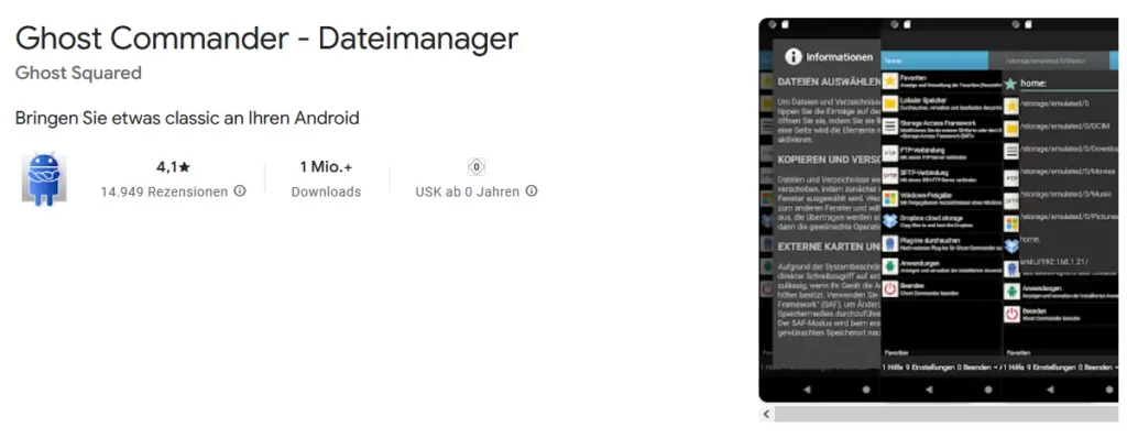 Ghost Commander Dateimanager